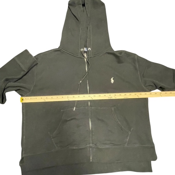 Ralph Lauren Polo Hoodie Men's/Women Unisex Full Zip Sweatshirt Size XL Black - Picture 4 of 12
